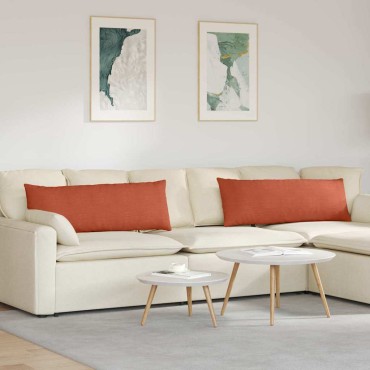 vidaXL Μαξιλάρι Καναπέ 2 pcs Κόκκινο Πορτοκαλί 120x40cm