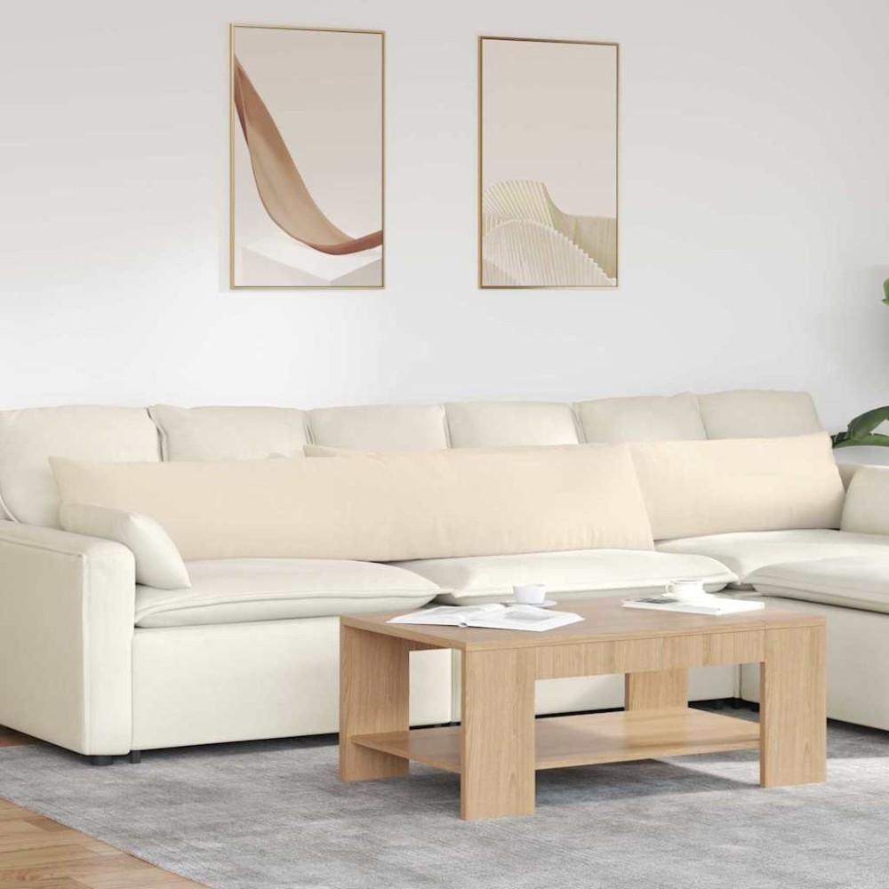 vidaXL Μαξιλάρι Καναπέ 2 τμχ. ύφασμα Μπεζ 200x40cm