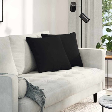 vidaXL Μαξιλάρι Καναπέ 2 pcs Μαύρο 45x45cm ύφασμα