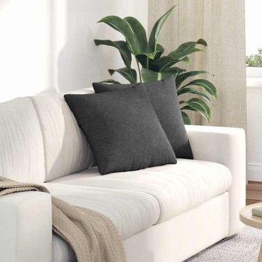 vidaXL Μαξιλάρι Καναπέ 2 pcs Σκούρο Γκρι 45x45cm