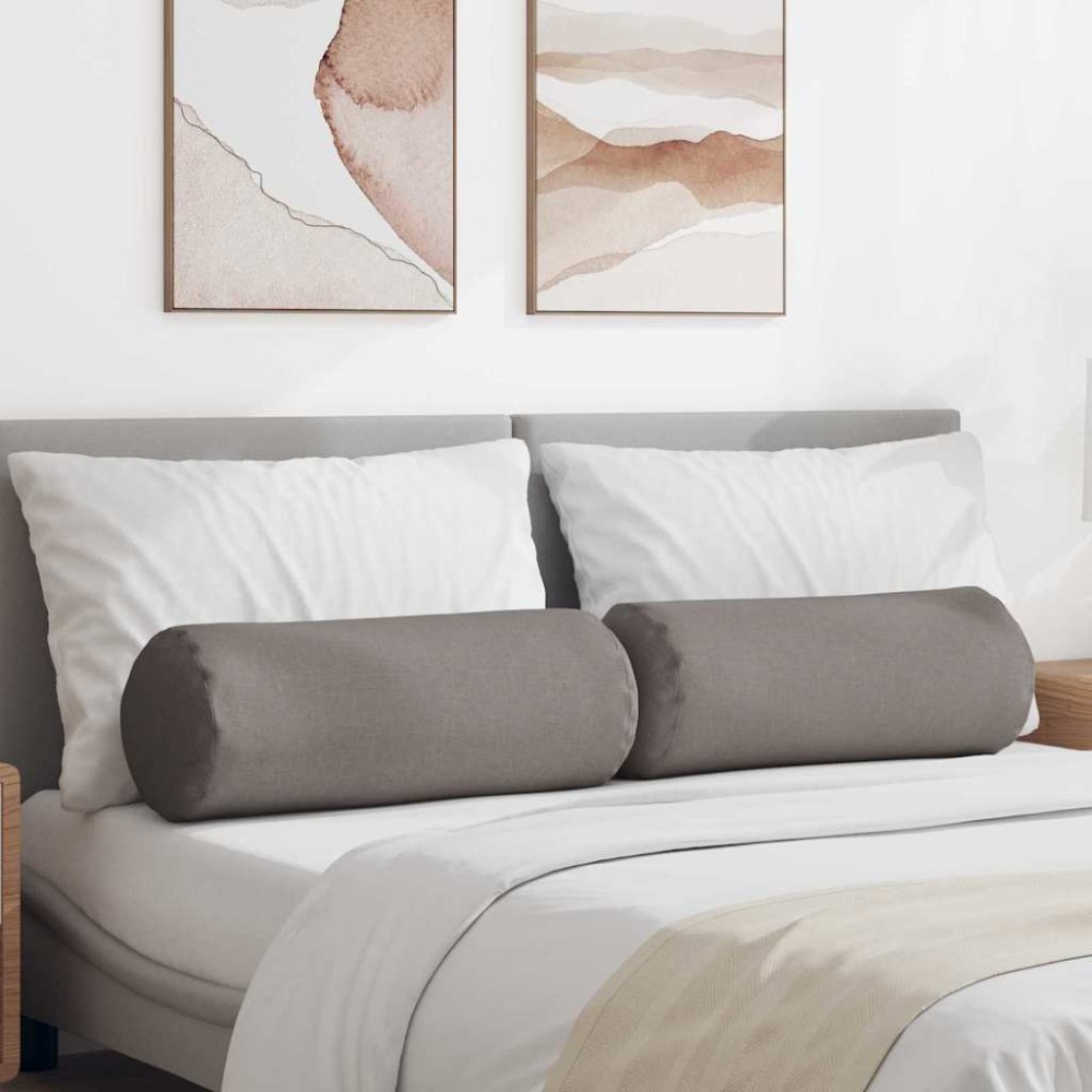 vidaXL Μαξιλάρια Στήριγμα 2 pcs Taupe 25x70cm ύφασμα