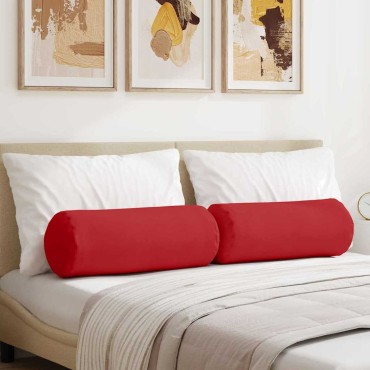 vidaXL Μαξιλάρια Στήριγμα 2 pcs Κόκκινο 25x70cm ύφασμα