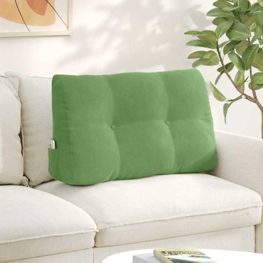 vidaXL Μαξιλάρι Πλάτης Ανοιχτό Πράσινο 80 x 24 x 50 εκ Βελούδο
