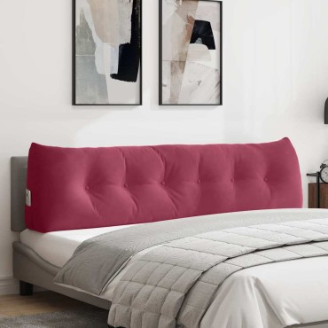vidaXL Μαξιλάρι Πλάτης Κόκκινο 180 x 24 x 50 εκ Βελούδο