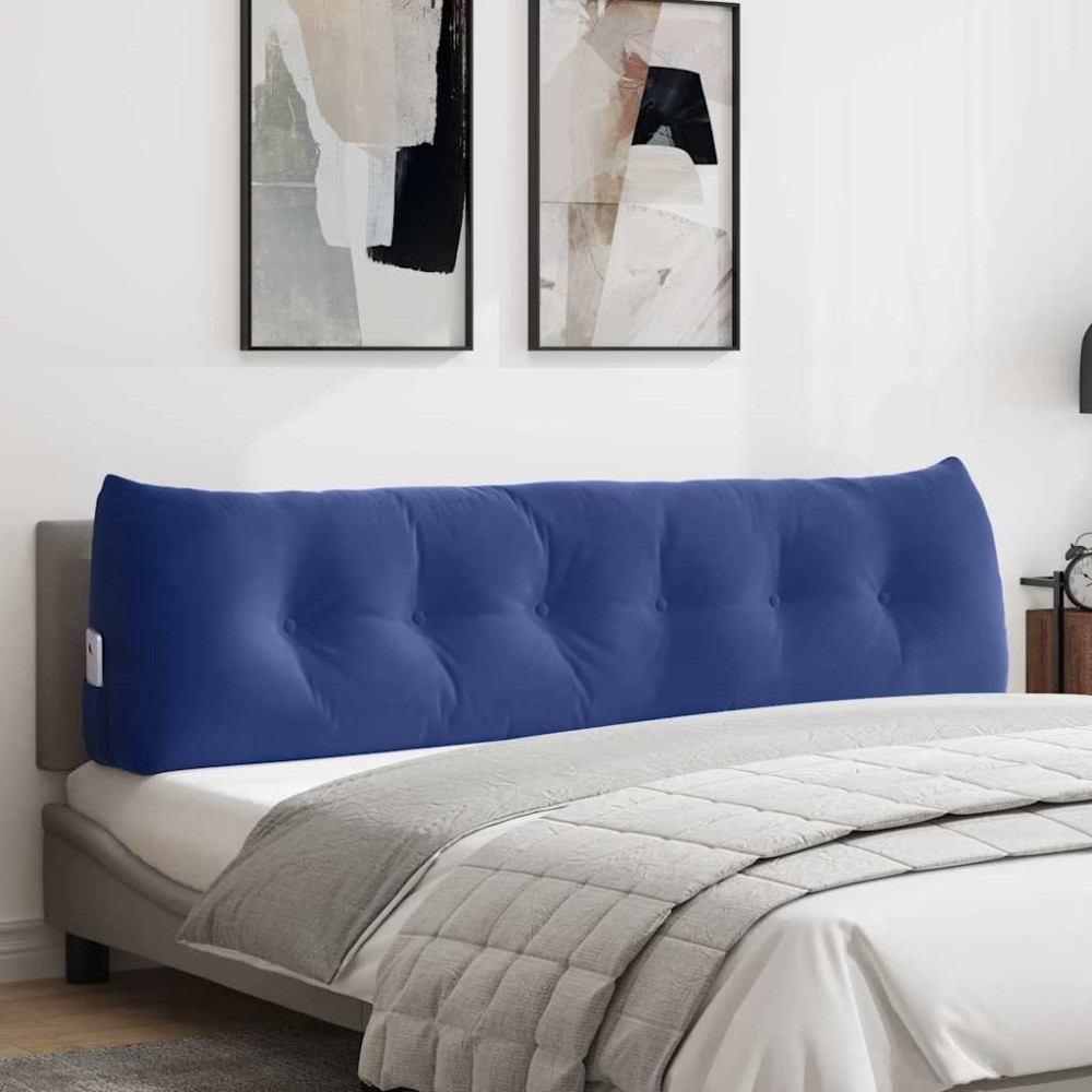 vidaXL Μαξιλάρι Πλάτης Μπλε Αστυνομίας 180 x 24 x 50 εκ Βελούδο