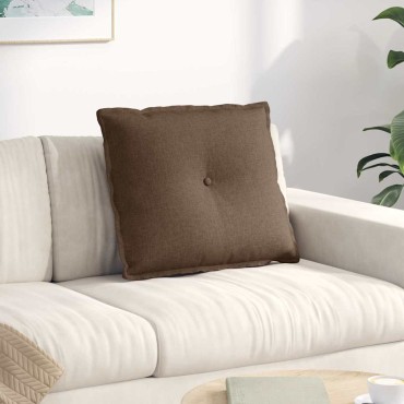 vidaXL Μαξιλάρι Πλάτης Καφέ 60 x 19 x 50 εκ ύφασμα