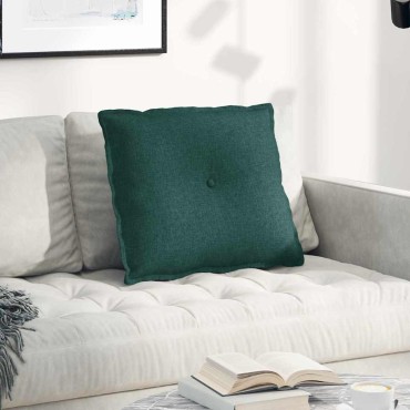 vidaXL Μαξιλάρι Πλάτης Σκούρο Πράσινο 60 x 19 x 50 εκ ύφασμα