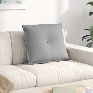 vidaXL Μαξιλάρι Πλάτης Σκίουρος Γκρί 60 x 19 x 50 εκ ύφασμα