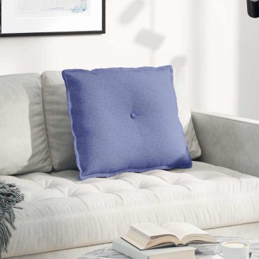 vidaXL Μαξιλάρι Πλάτης Μπλε τζην 60 x 19 x 50 εκ ύφασμα