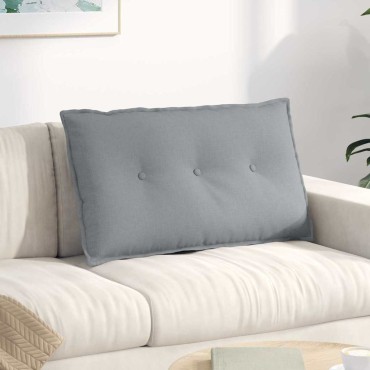 vidaXL Μαξιλάρι Πλάτης Ανοιχτό γκρι 80 x 19 x 50 εκ ύφασμα