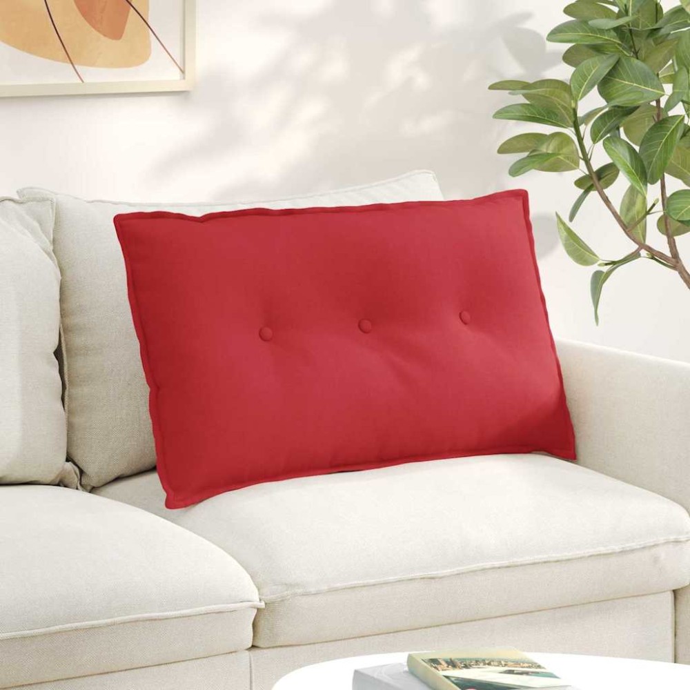 vidaXL Μαξιλάρι Πλάτης Κόκκινο 80 x 19 x 50 εκ ύφασμα