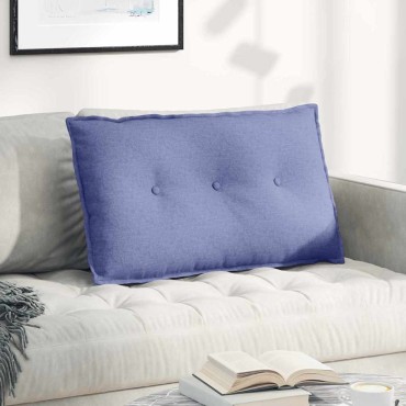 vidaXL Μαξιλάρι Πλάτης Μπλε τζην 80 x 19 x 50 εκ ύφασμα
