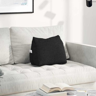 vidaXL Μαξιλάρι Πλάτης Μαύρο 45 x 20 x 35 εκ. ύφασμα
