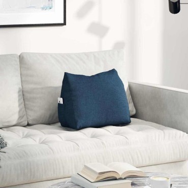 vidaXL Μαξιλάρι Πλάτης Μπλε 45 x 20 x 35 εκ. ύφασμα