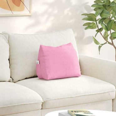 vidaXL Μαξιλάρι Πλάτης Ροζ 45 x 20 x 35 εκ. ύφασμα