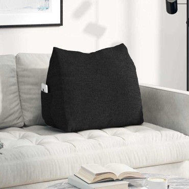 vidaXL Μαξιλάρι Πλάτης Μαύρο 60 x 20 x 50 εκ. ύφασμα