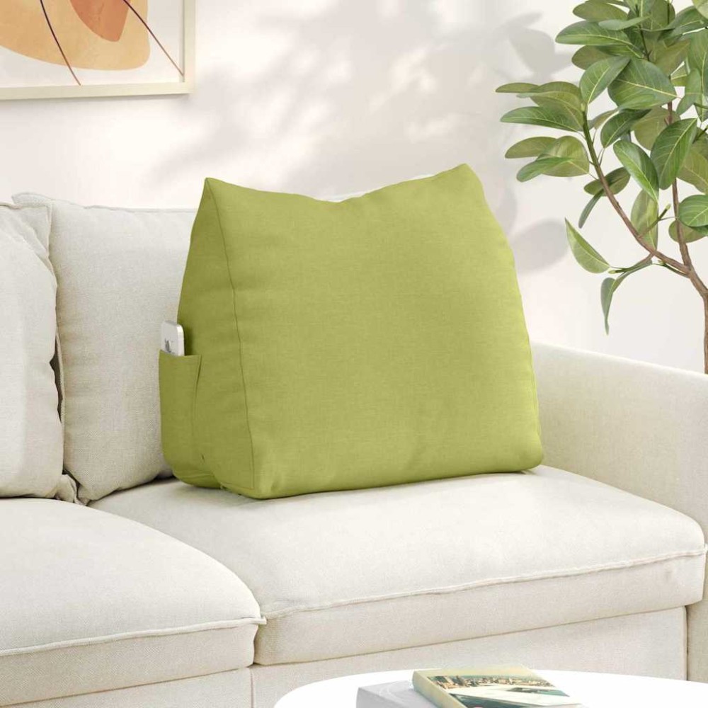 vidaXL Μαξιλάρι Πλάτης Ανοιχτό Πράσινο 60 x 20 x 50 εκ. ύφασμα