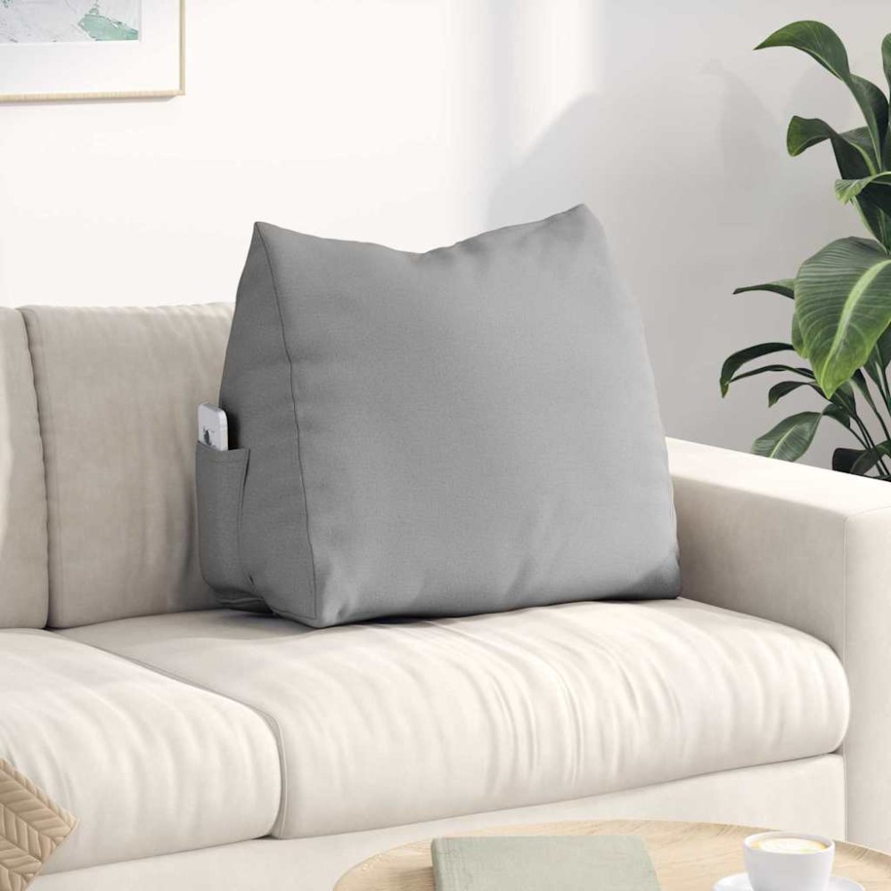 vidaXL Μαξιλάρι Πλάτης Σκίουρος Γκρί 60 x 20 x 50 εκ. ύφασμα