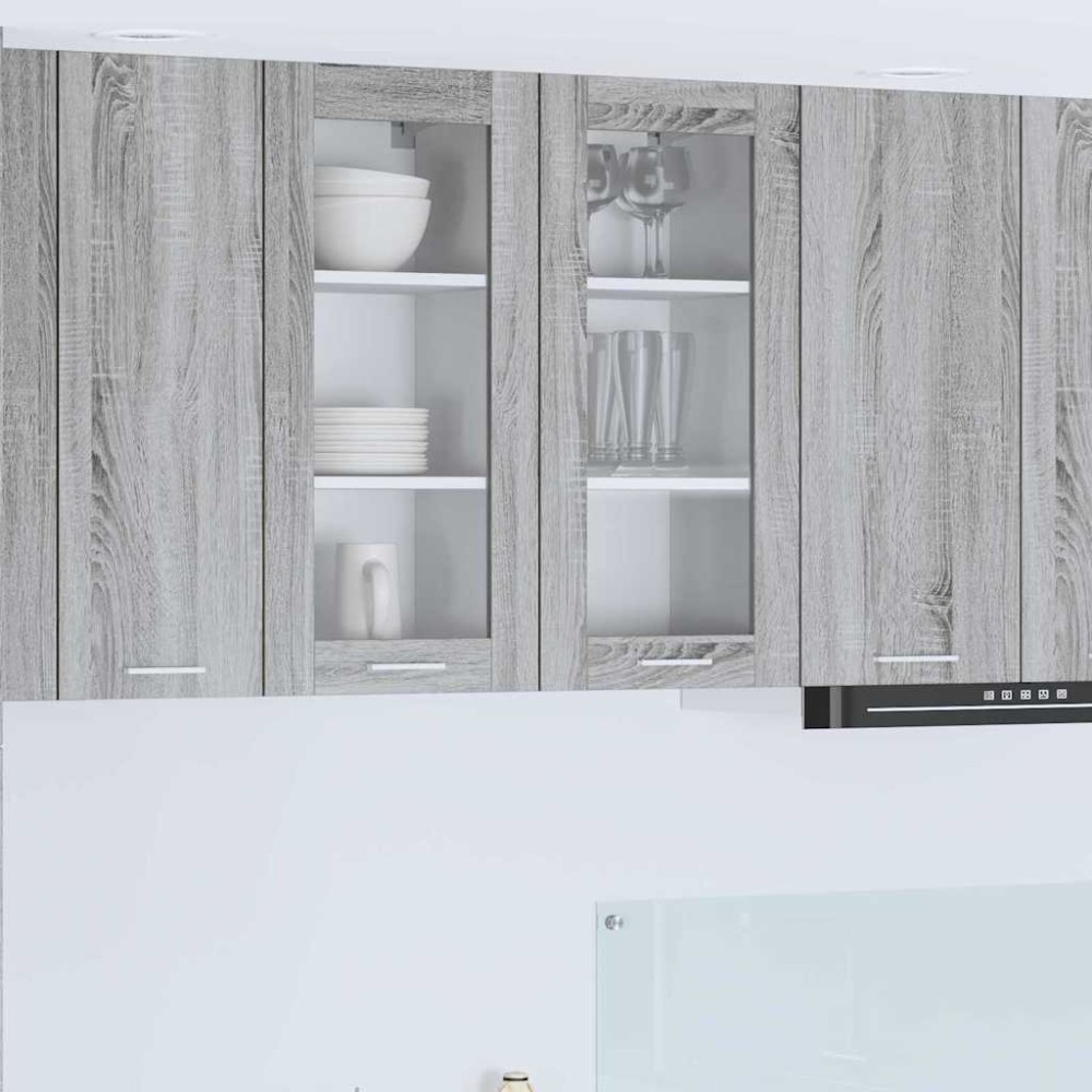 vidaXL Κρεμαστό ντουλάπι Γκρίζο Σονομα 40x31x80cm