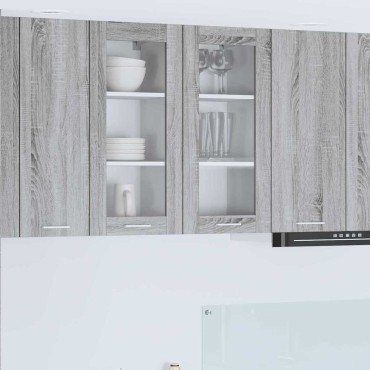 vidaXL Κρεμαστό ντουλάπι Γκρίζο Σονομα 40x31x80cm