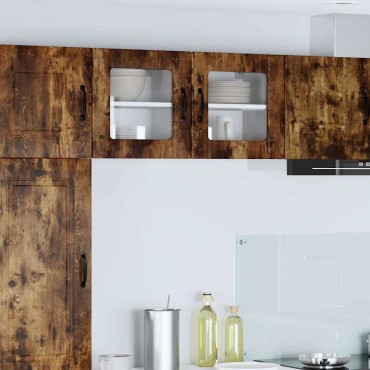 vidaXL Ραφιέρα τοίχου LUCCA Καπνισμένο Ξύλο Δρυός 40x31x40cm
