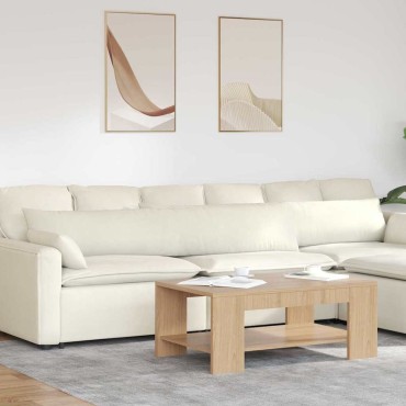 vidaXL Μαξιλάρι Καναπέ 2 pcs Κρεμ 200x40cm Υφασμάτινο Κορντουρά