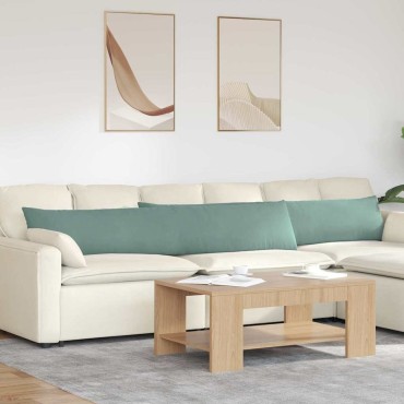 vidaXL Μαξιλάρι Καναπέ 2 pcs Θαλασσί 200x40cm Υφασμάτινο Κορντουρά