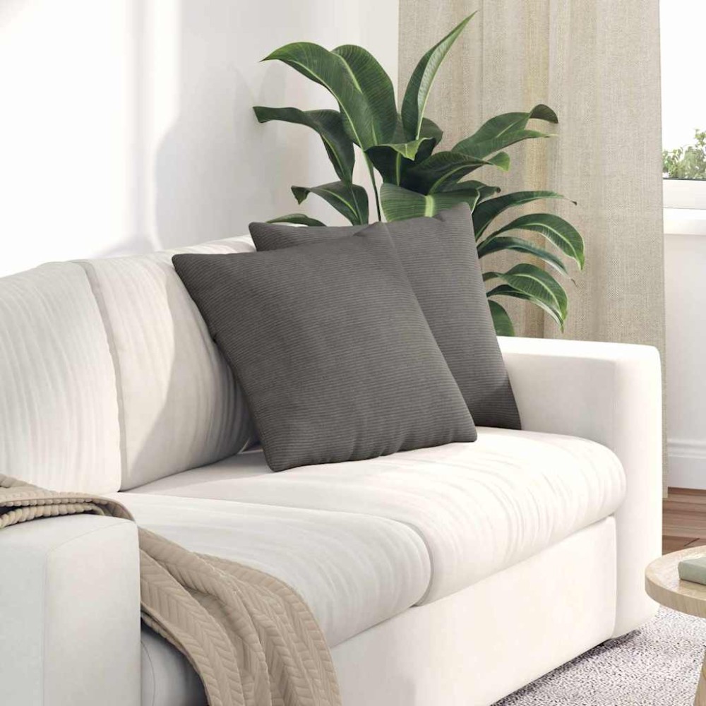 vidaXL Μαξιλάρι Καναπέ 2 pcs Ανοιχτό γκρι 45x45cm
