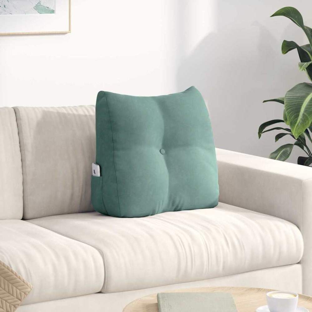 vidaXL Μαξιλάρι Πλάτης Θαλασσί 45 x 24 x 50 εκ Βελούδο