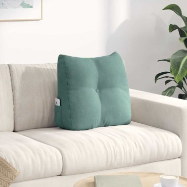 vidaXL Μαξιλάρι Πλάτης Θαλασσί 45 x 24 x 50 εκ Βελούδο