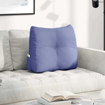 vidaXL Μαξιλάρι Πλάτης Μπλε τζην 60 x 24 x 50 εκ ύφασμα