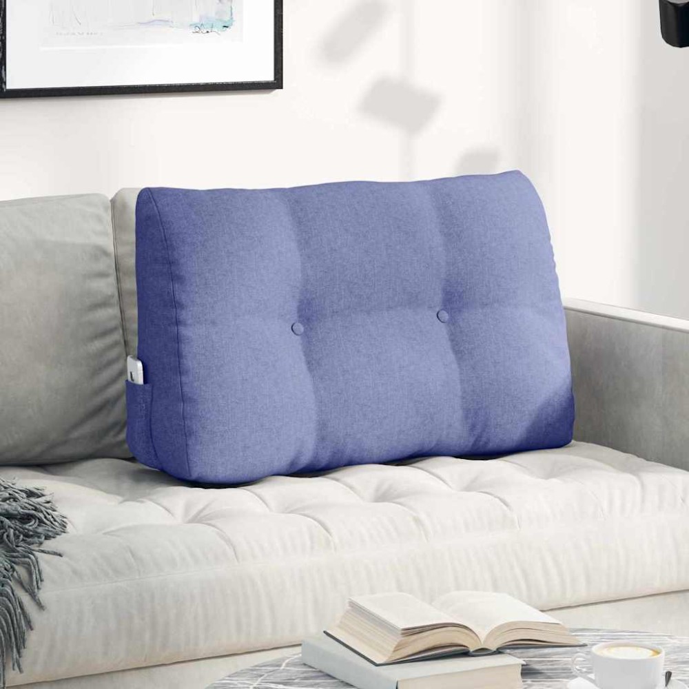 vidaXL Μαξιλάρι Πλάτης Μπλε τζην 80 x 24 x 50 εκ ύφασμα