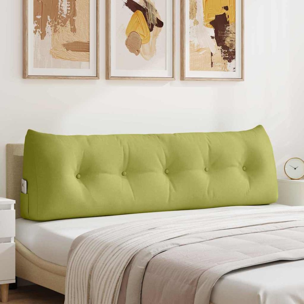 vidaXL Μαξιλάρι Πλάτης Ανοιχτό Πράσινο 160 x 24 x 50 εκ ύφασμα