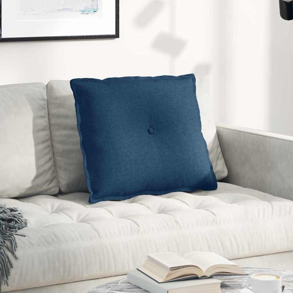 vidaXL Μαξιλάρι Πλάτης Μπλε 60 x 19 x 50 εκ ύφασμα
