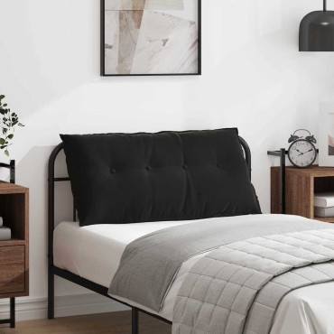 vidaXL Μαξιλάρι Πλάτης Μαύρο 100 x 50 cm Υφασμάτινο Κορντουρά