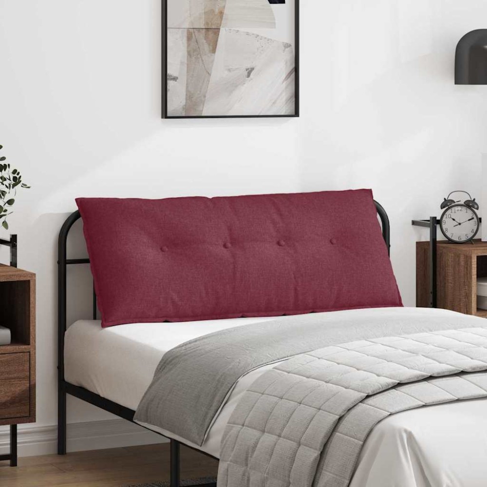 vidaXL Μαξιλάρι Πλάτης Κόκκινο 120 x 19 x 50 εκ ύφασμα