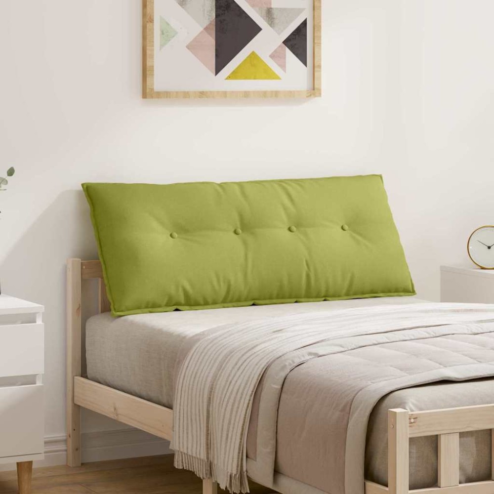 vidaXL Μαξιλάρι Πλάτης Ανοιχτό Πράσινο 120 x 19 x 50 εκ ύφασμα