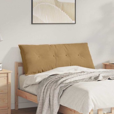 vidaXL Μαξιλάρι Πλάτης Καφέ 120 x 50 cm Υφασμάτινο Κορντουρά