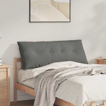 vidaXL Μαξιλάρι Πλάτης Σκούρο Γκρι 120 x 50 cm Ύφασμα Μικροΐνας