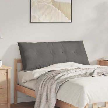 vidaXL Μαξιλάρι Πλάτης Ανοιχτό γκρι 120 x 50 cm Υφασμάτινο Κορντουρά