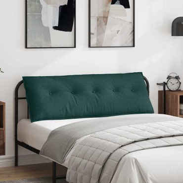 vidaXL Μαξιλάρι Πλάτης Σκούρο Πράσινο 140 x 19 x 50 εκ ύφασμα