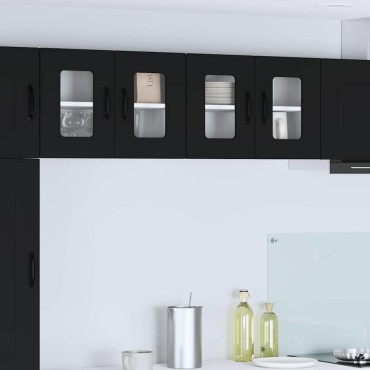 vidaXL Πάνελ πλυντηρίου πιάτων Kalmar Μαύρο 60x31x40 εκ