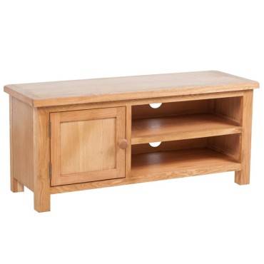 vidaXL Έπιπλο Τηλεόρασης 103x36x46cm από Μασίφ Ξύλο Δρυός