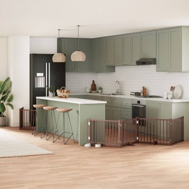 vidaXL Διαχωριστικό Σκύλων/Πόρτα Πτυσσόμενο 10 Πάνελ 800εκ Ξύλο Λεύκας