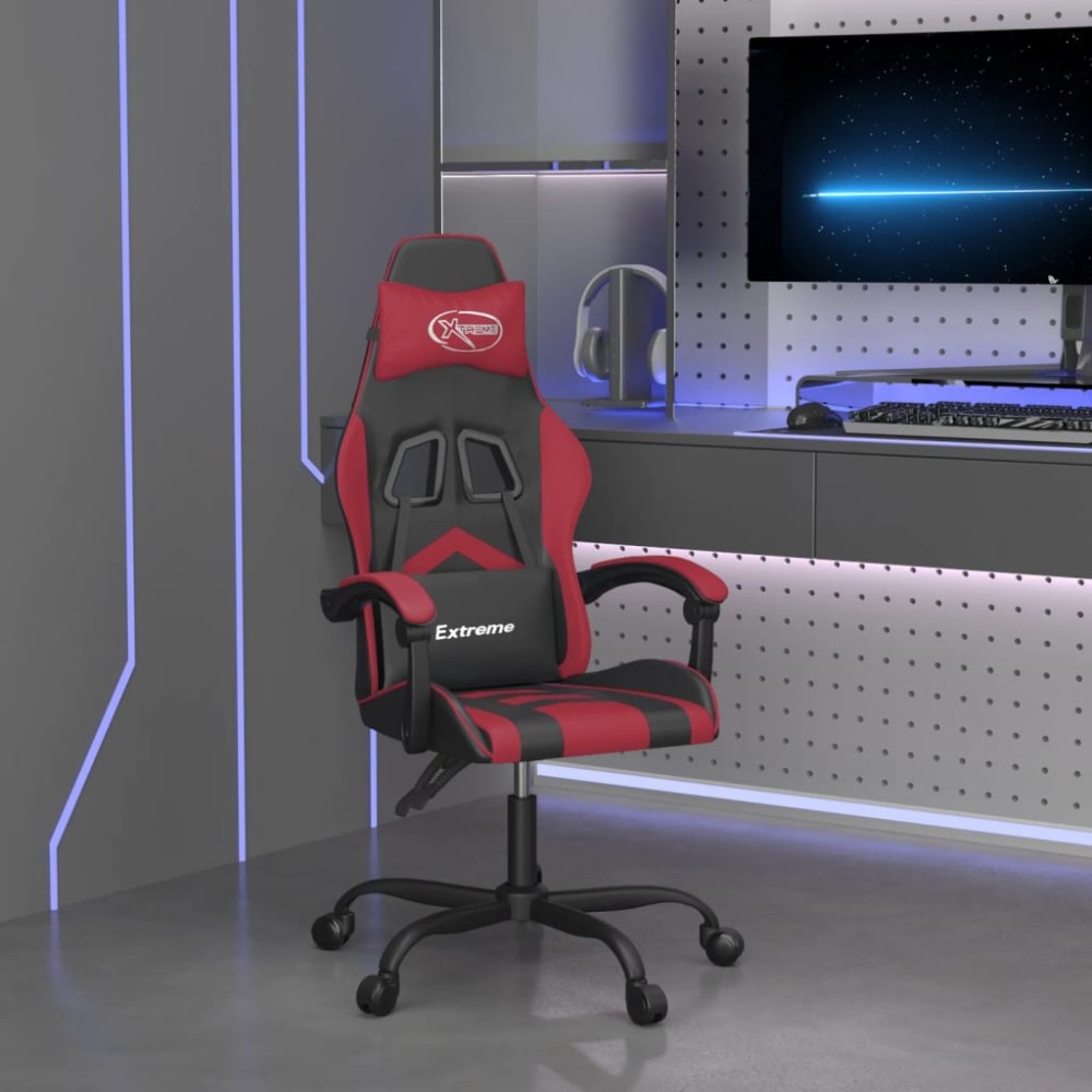 vidaXL Καρέκλα Gaming Μαύρο/Μπορντό από Συνθετικό Δέρμα 57,5x59,5x(121-131)cm 1 τεμ. vidaXL Καρέκλα Gaming Μαύρο/Μπορντό από Συνθετικό Δέρμα 57,5x59,5x(121-131)cm 1 τεμ.