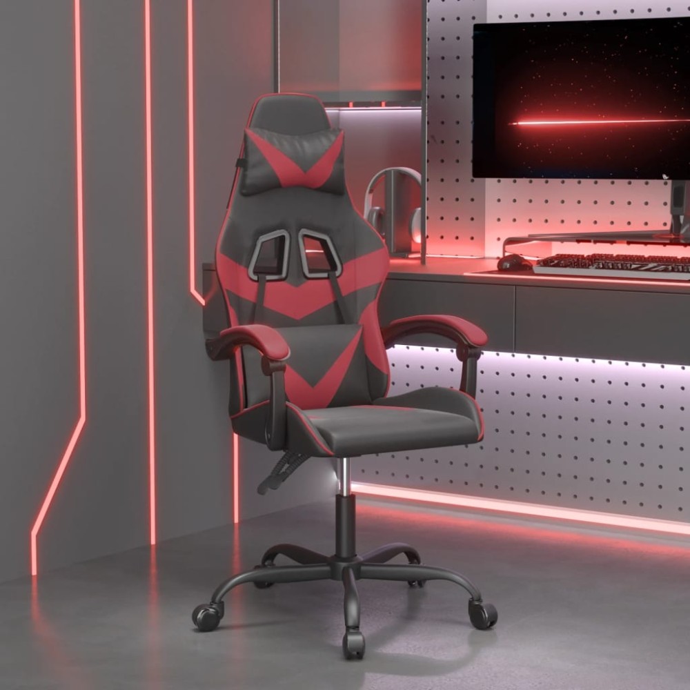 vidaXL Καρέκλα Gaming Μαύρο/Μπορντό από Συνθετικό Δέρμα 57,5x59,5x(121-131)cm 1 τεμ. vidaXL Καρέκλα Gaming Μαύρο/Μπορντό από Συνθετικό Δέρμα 57,5x59,5x(121-131)cm 1 τεμ.