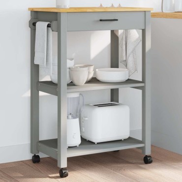 vidaXL Τρόλεϊ Κουζίνας MONZA 60x40x88,5cm από Μασίφ Ξύλο Πεύκου 1 τεμ.