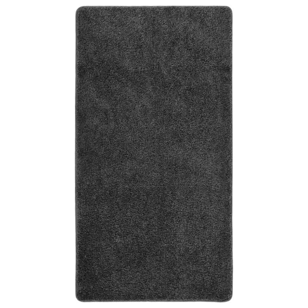 vidaXL Χαλί Shaggy Αντιολισθητικό Σκούρο Γκρι 80x150cm