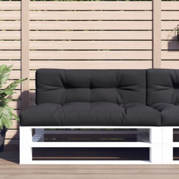 vidaXL Μαξιλάρι Παλέτας Μαύρο 120x40x12cm Υφασμάτινο
