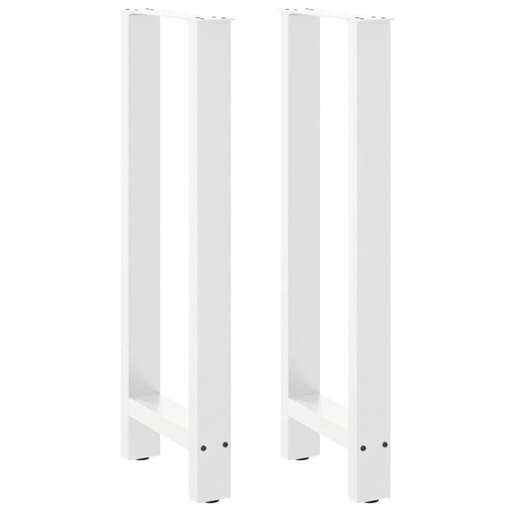 vidaXL Πόδια Τραπεζιού Μπαρ 2 τεμ. Λευκά 50x(100-101)cm Ατσάλι